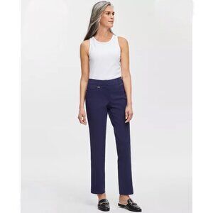 NWT JM Collection Straight Leg Pants Navy Blue Size 14S